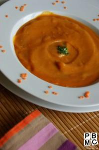 Crème de lentilles corail