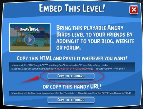 Intégrer et jouer à Angry Birds sur votre blog ou site internet