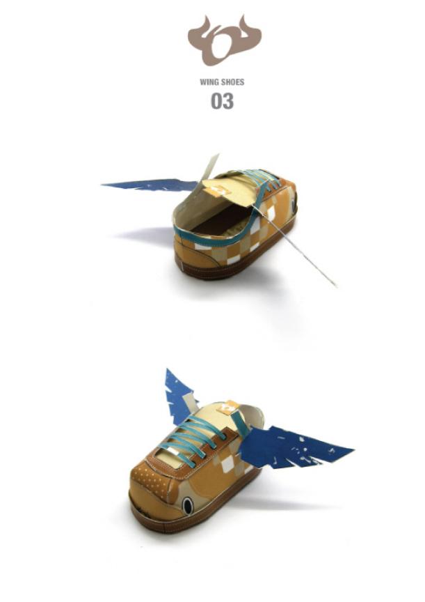 Wing Shoes papertoys by 1000DAY