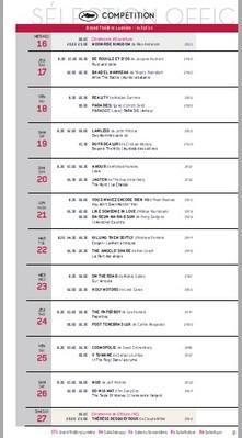 La grille des horaires de projections du 65° Festival de Cannes, ma sélection dans la sélection O