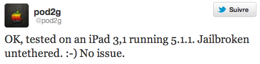 Le jailbreak untethered 5.1 et 5.1.1, c’est pour bientôt !