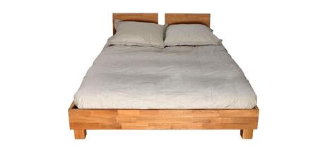 lit double en bois clair pas cher