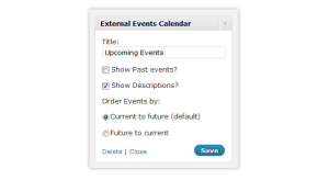 External Events Calendar