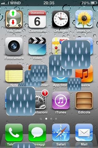 RainBoard, de la pluie sur l'écran de votre iPhone...