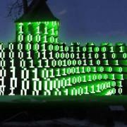 Oeuvre numérique « La Vague de Pixels » de Miguel Chevalier « Mai Numérique  » à Carcassonne