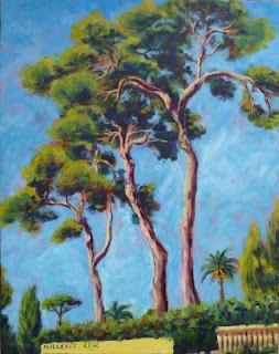 Peinture: les pins (de Juan-les-Pins)