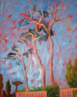 Peinture: les pins (de Juan-les-Pins)