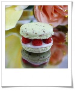 macaron à la framboise fimo