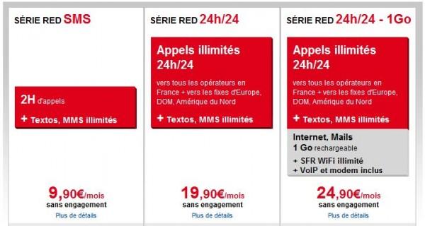 sfr red 600x320 SFR aligne presque sa gamme Red sur celle de Free Mobile