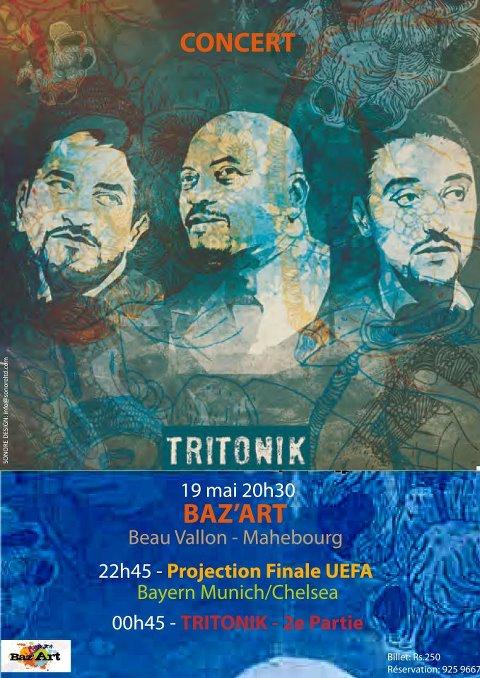 Musique mauricienne : le prochain concert de TRITONIK, le groupe d'Eric TRITON, au BAZ'ART de BEAU-VALLON MAHEBOURG