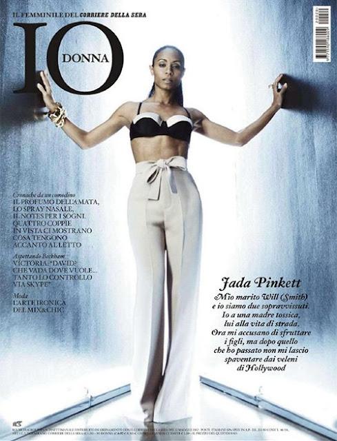Jada Pinkett-Smith en couverture du mag italien Io Donna (mai 2012)