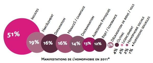 Statistiques SOS Homophobie 2011