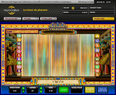 Trésor du pharaon Bogue 2