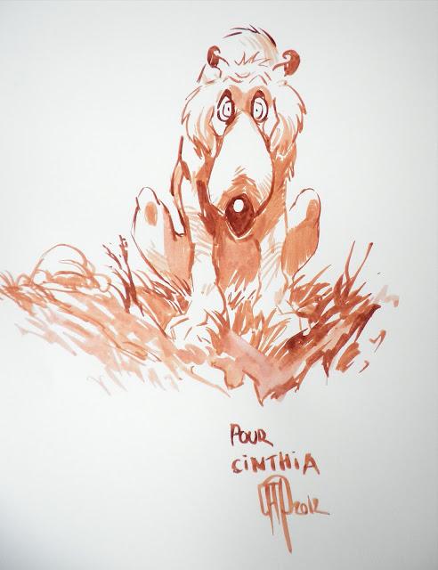 Dédicace de Morinière: Rufus le loup.