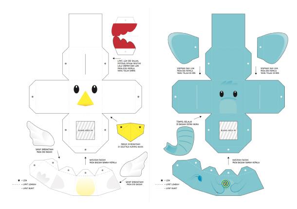 20 ‘Finger Puppet’ papertoys