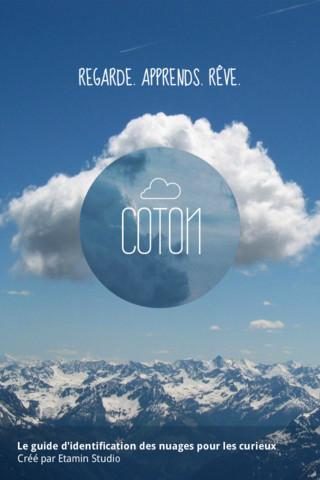 Coton, identifiez les nuages et prévoyez la météo sur iPhone...