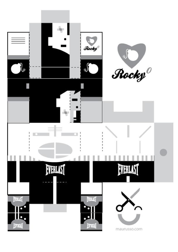 Rocky Marciano en papertoy