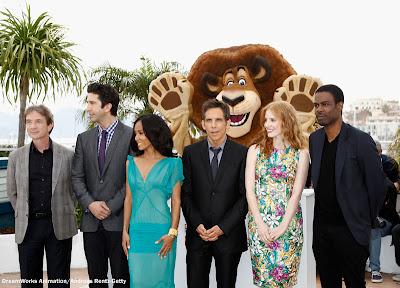 Cannes 2012 : les stars de Madagascar 3 sous les flashs