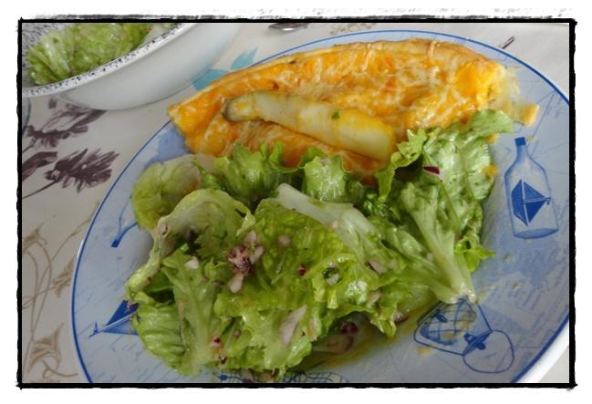 Tarte aux asperges et aux carottes sans oeuf