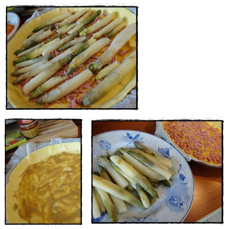 Tarte aux asperges et aux carottes sans oeuf