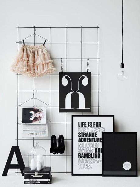 A black & white graphic and geometric mix