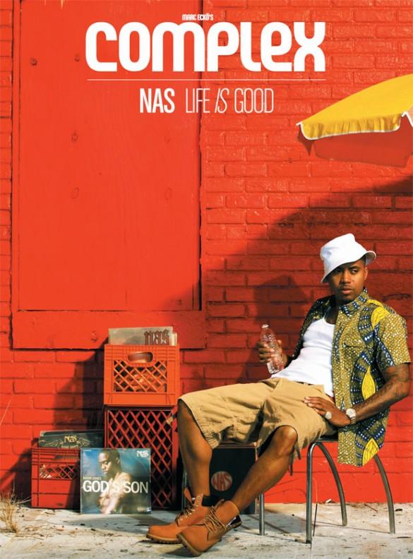Nas, The Don en couverture de Complex (juin-juillet 2012)