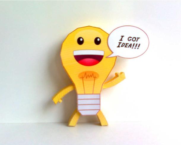 IdeaLAMP papertoy de Imanda Budiman