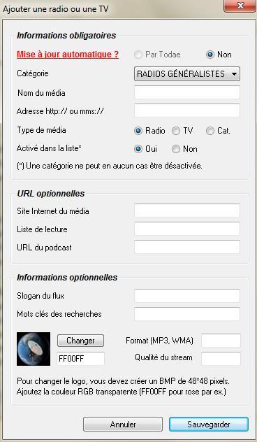 Ajouter une radio Présentation iLMP : la radio pour iTunes