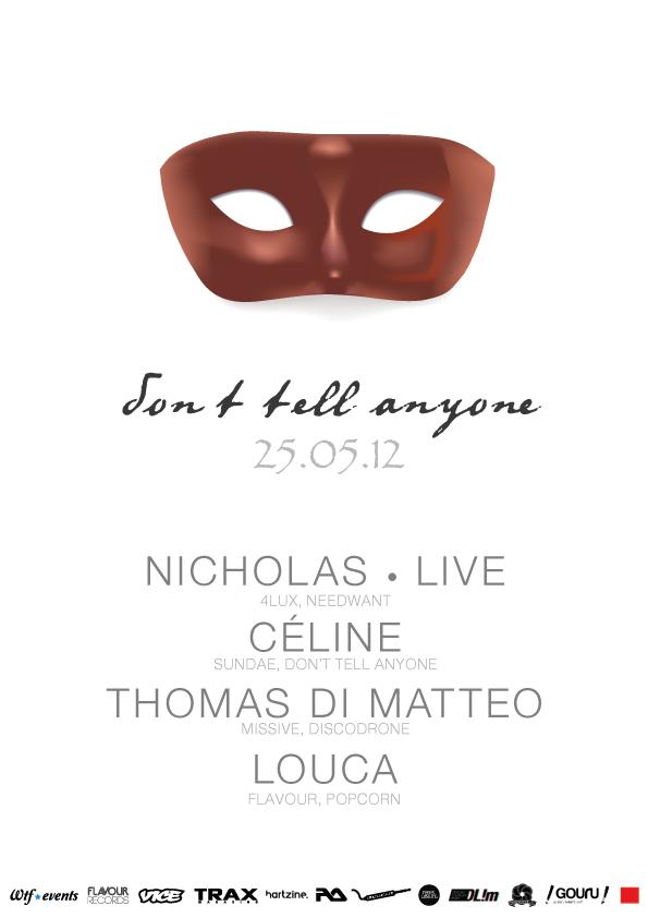 Don’t tell Anyone au Rouge Pigalle le 25 Mai