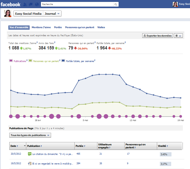 statistiques Facebook Page Facebook dentreprise: faut il créer une page pro ou conserver votre profil? 