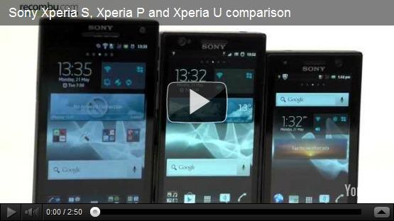 Comparaison vidéo des Sony Xperia S, Xperia P et Xperia U