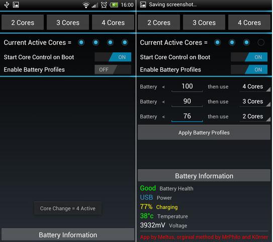 HTC One X – Prenez le contrôle de votre CPU