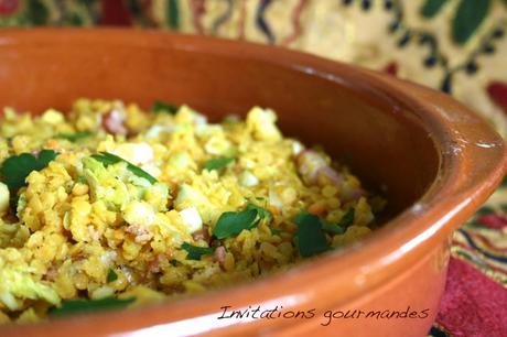 SALADE DE LENTILLES CORAIL AUX LARDONS