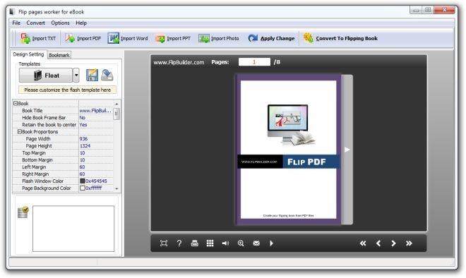 Flip pages worker for eBook - Windows