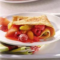 Crèpes fourrées aux fruits
