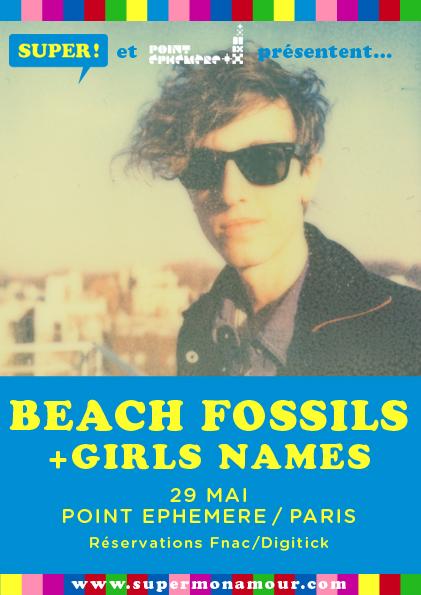 Beach Fossils + Girl Names au Point Ephémère le 29 Mai