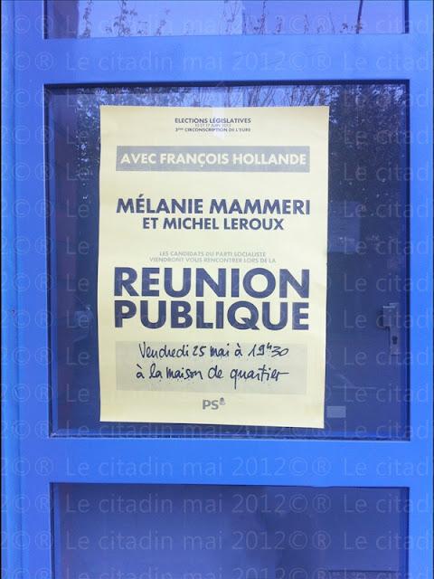 Une 1er réunion organisée pour les élections législatives sur le quartier du stade n'a pas motivé plus que cela... (1er partie).