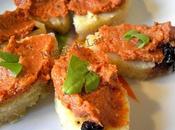 Pesto Rosso canapé Polenta Olives