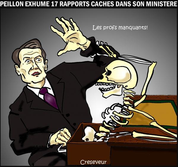 peillon, éducation, nationale, professeurs, rapports, inspection, académie, cadavres, dessin de presse