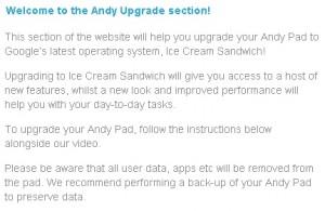 Andy Pad – On migre sur Ice Scream Sandwich !