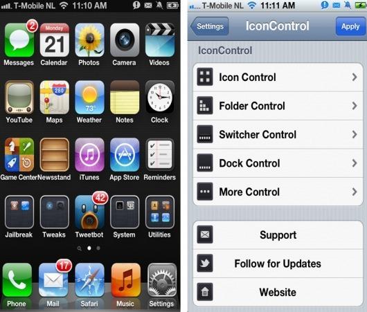 IconControl Pro, pour changer l'apparence des icônes de votre iPhone...