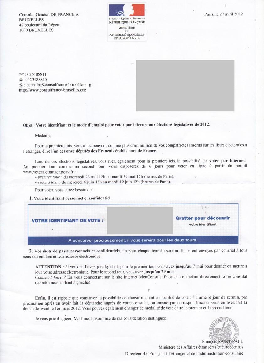 Lettre de motivation au vote électronique