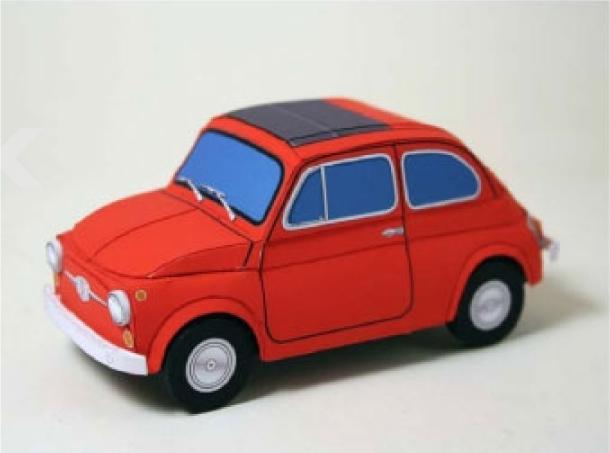 Papercrafts Fiat 500 (x 6)