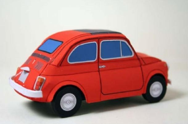 Papercrafts Fiat 500 (x 6)