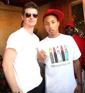 Robin Thicke & Pharell se retrouvent sur  » Top Of The Worl ».