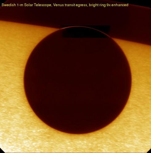 atmosphère de Vénus lors de son transite en 2004