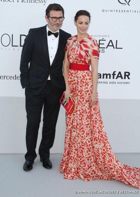 Bérénice Béjo et Michel Hazanavicius au gala de l'amfAR. cannes 