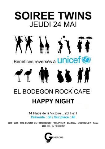 SOIREE TWINS au BOdegon Rock Café avec HAPPY NIGHT