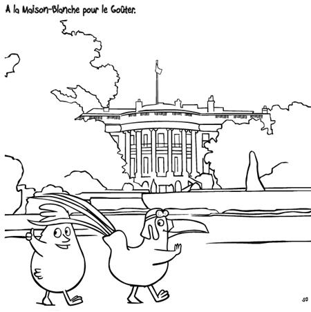 poussin maison blanche