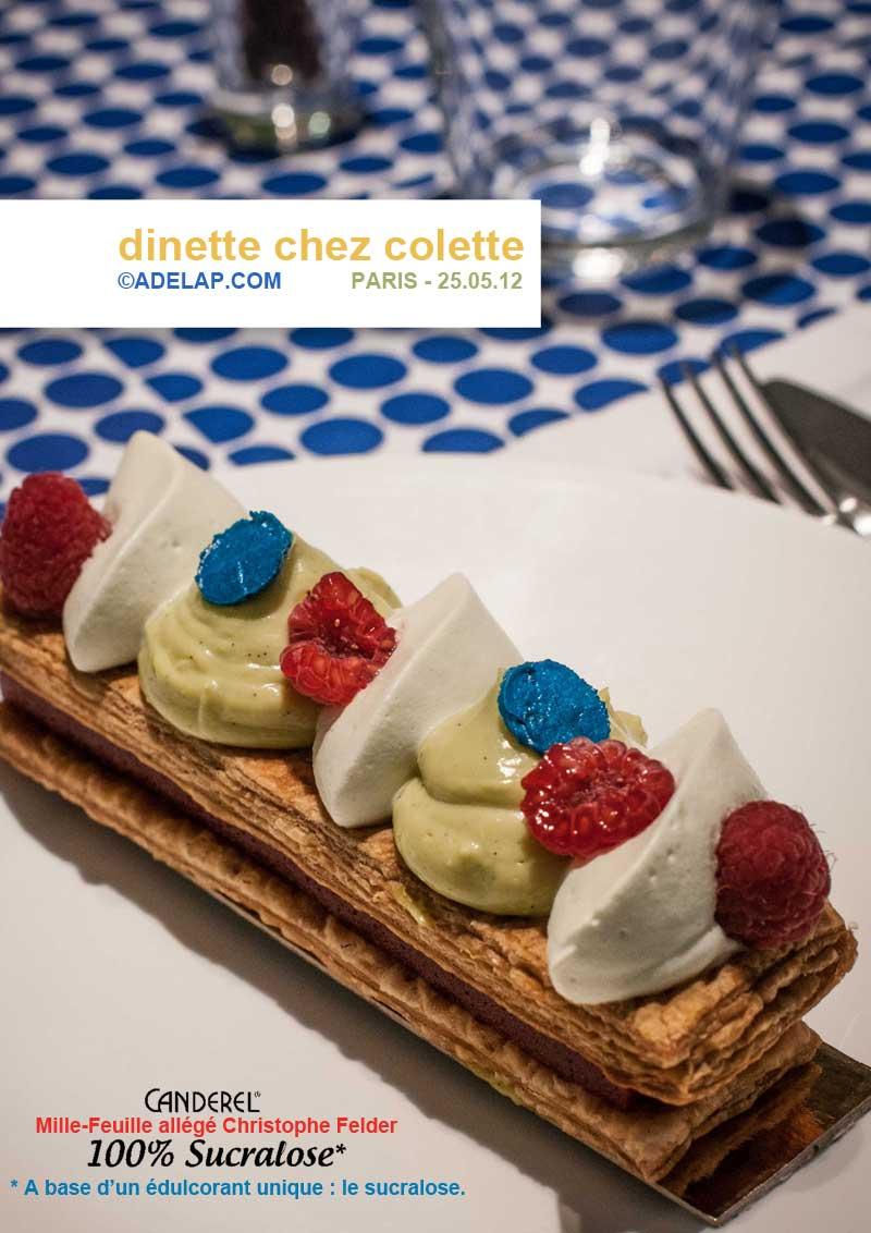 Dégustation :: dinette chez Colette avec dessert à base de 100% Sucralose